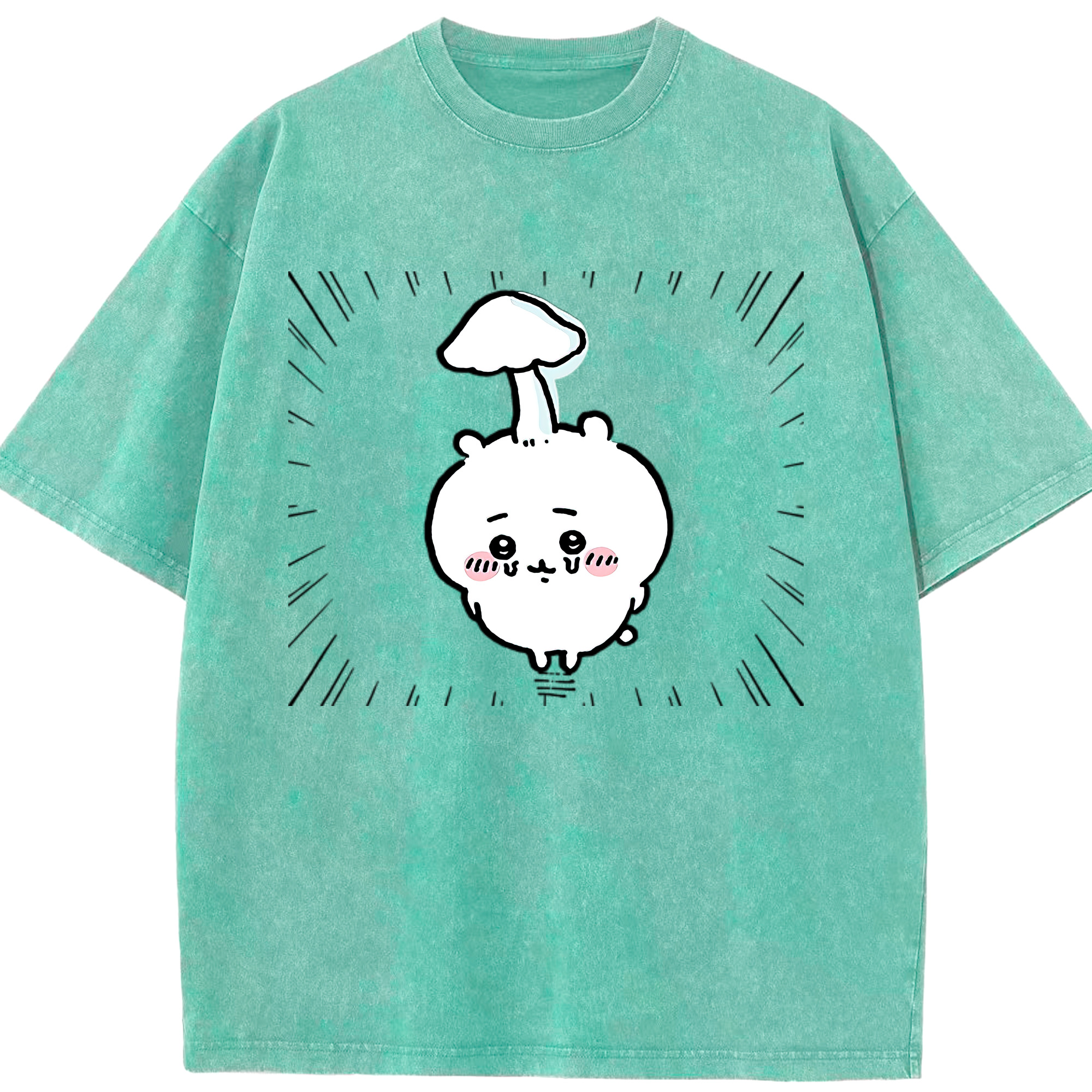 （画像用） ちいかわ ちいかわ Chii-kawa chiikawa 綿100% ヴィンテージ風 半袖Tシャツ（フロントプリント）